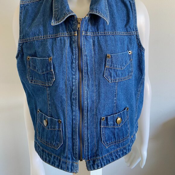 Women's Denim Vest - Picture 2 of 9